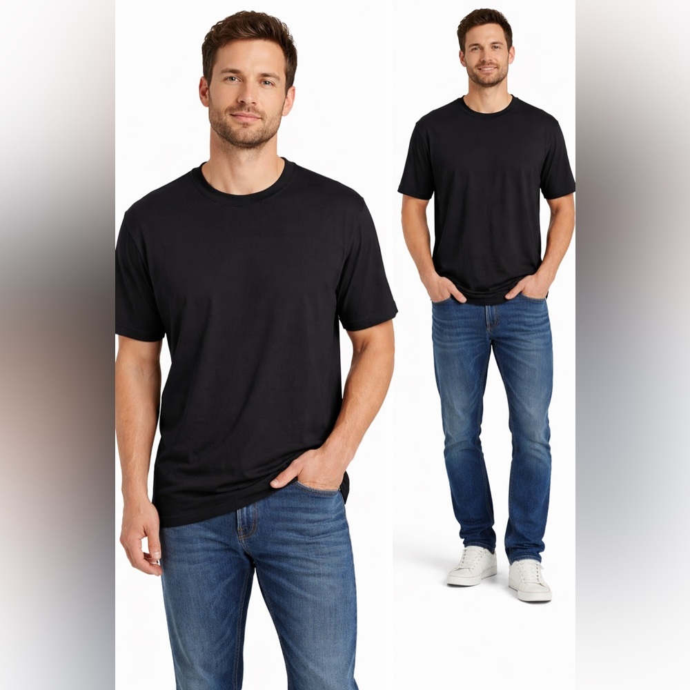UNTUCKit Black Short-Sleeve Crewneck Tee Men’s Size XL